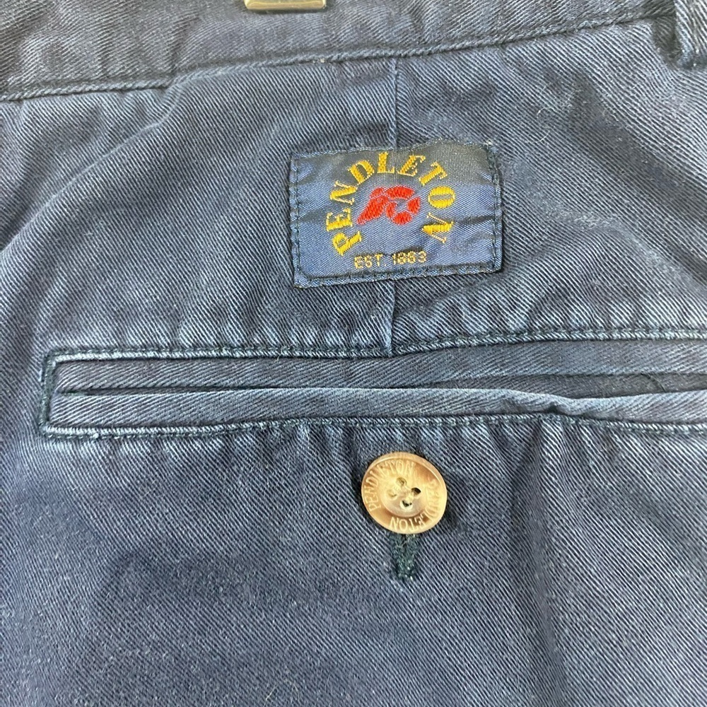 Pendleton Shorts Mens Size 38 Blue Vintage Country Traditions Chino Shorts - Picture 5 of 5